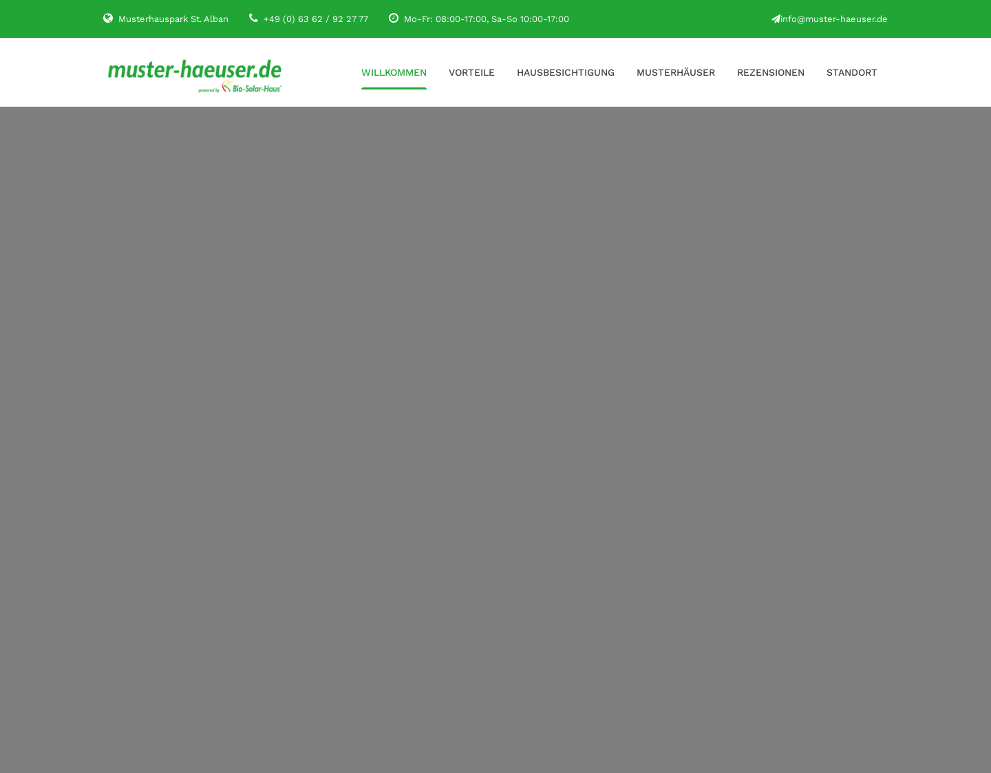 Aktuelle Website-Vorschau von Musterhäuser live testen