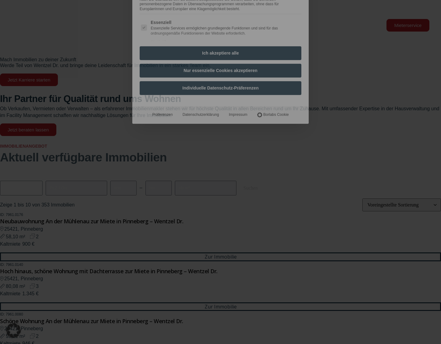 Aktuelle Website-Vorschau von German Homes