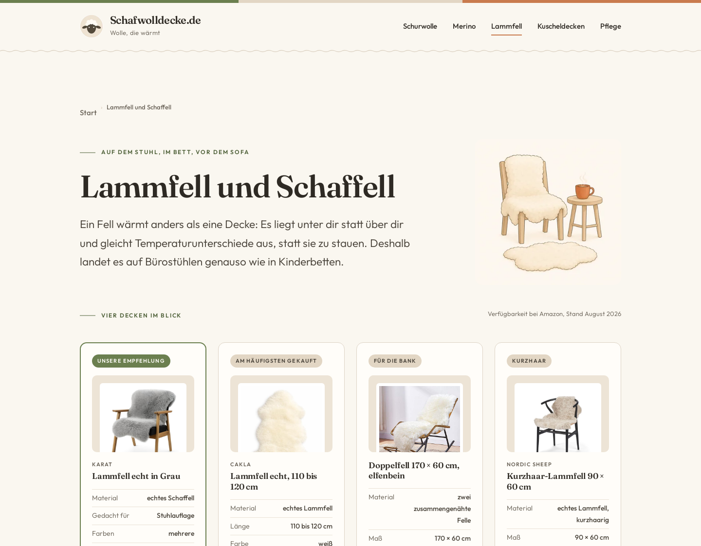 Aktuelle Website-Vorschau von Fellmonopol -  Lammfelle und mehr