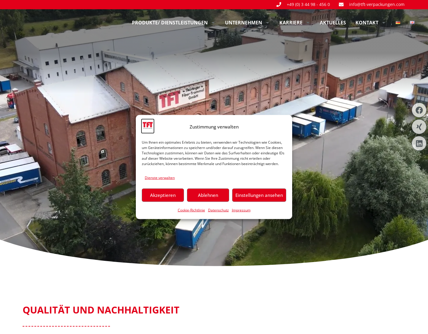 Aktuelle Website-Vorschau von Papiertragetaschen