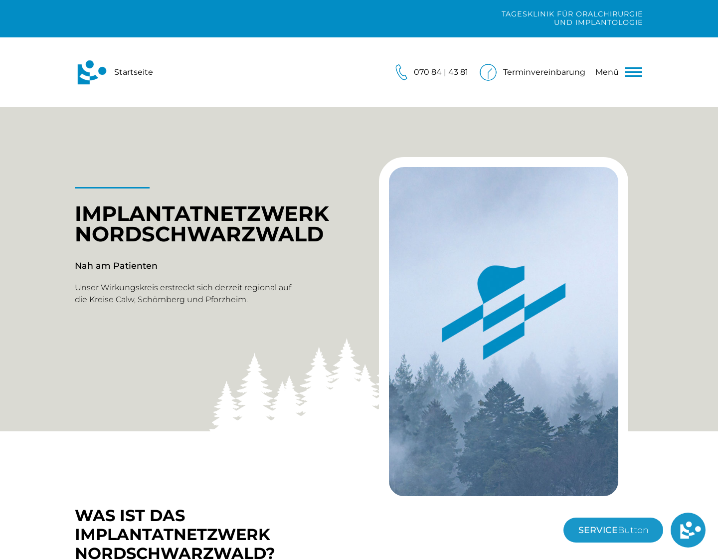 Aktuelle Website-Vorschau von Implantatnetzwerk Nordschwarzwald