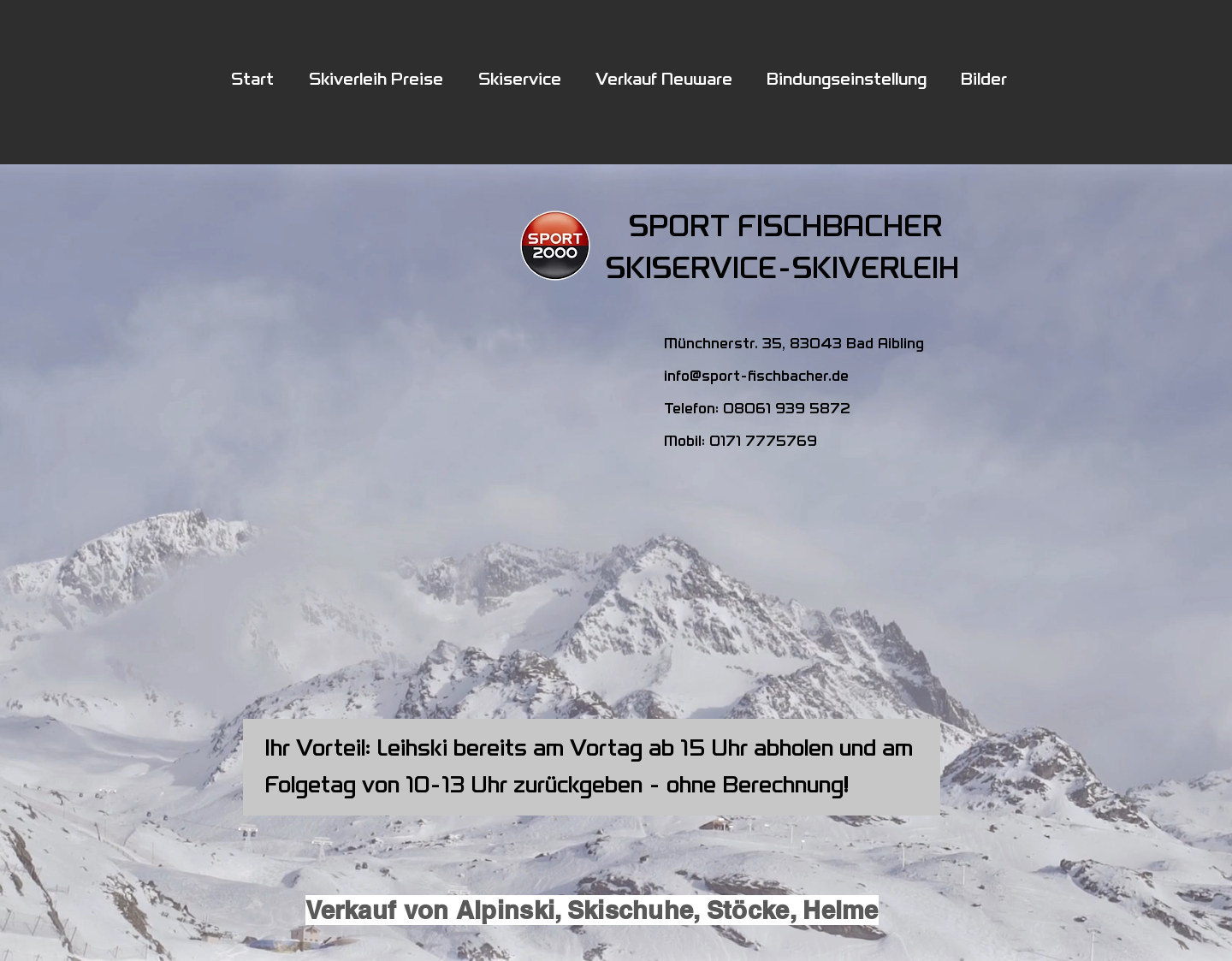 Aktuelle Website-Vorschau von Sport Fischbacher Onlineshop