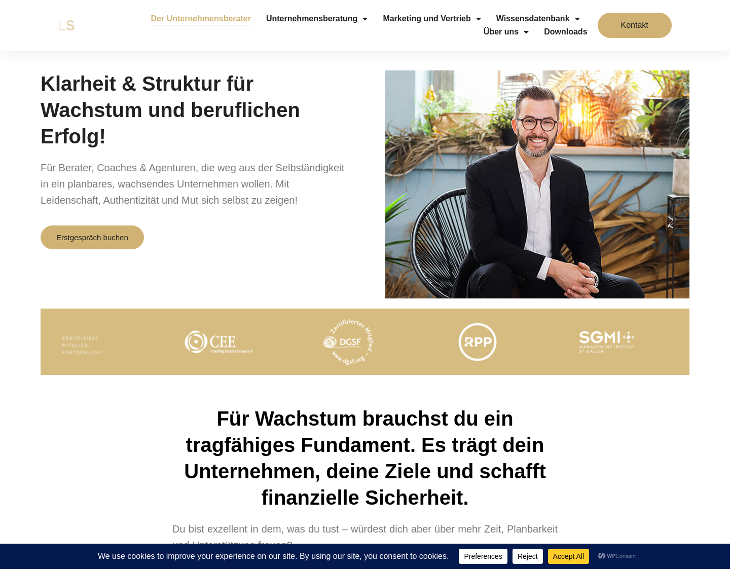 Aktuelle Website-Vorschau von Unternehmensberater Köln