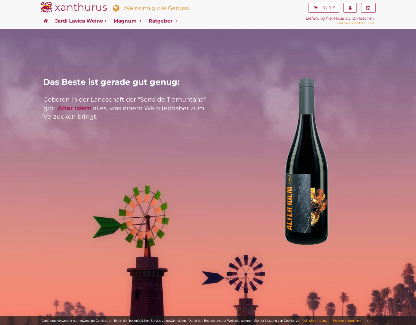Aktuelle Website-Vorschau von Weinversand xanthurus