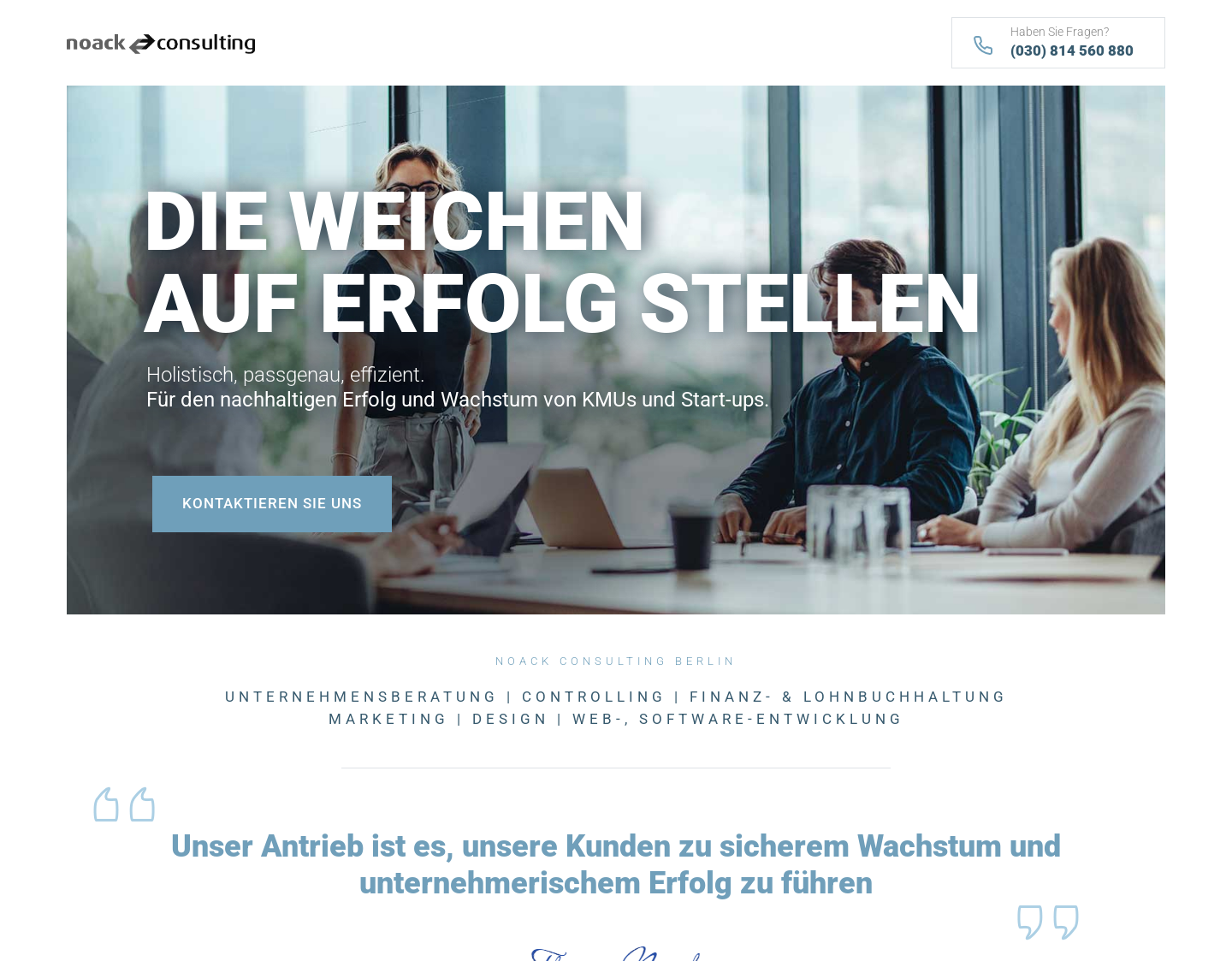 Aktuelle Website-Vorschau von Noack Consulting