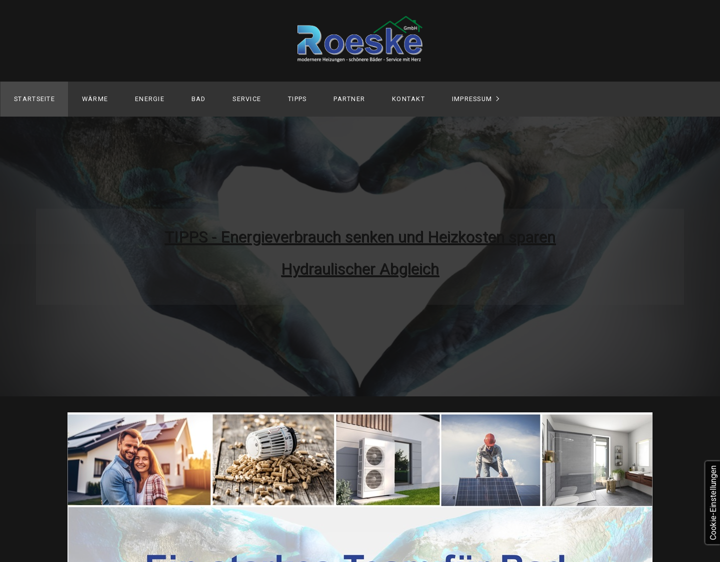 Aktuelle Website-Vorschau von A. Roeske Sanitär- und Heizungstech
