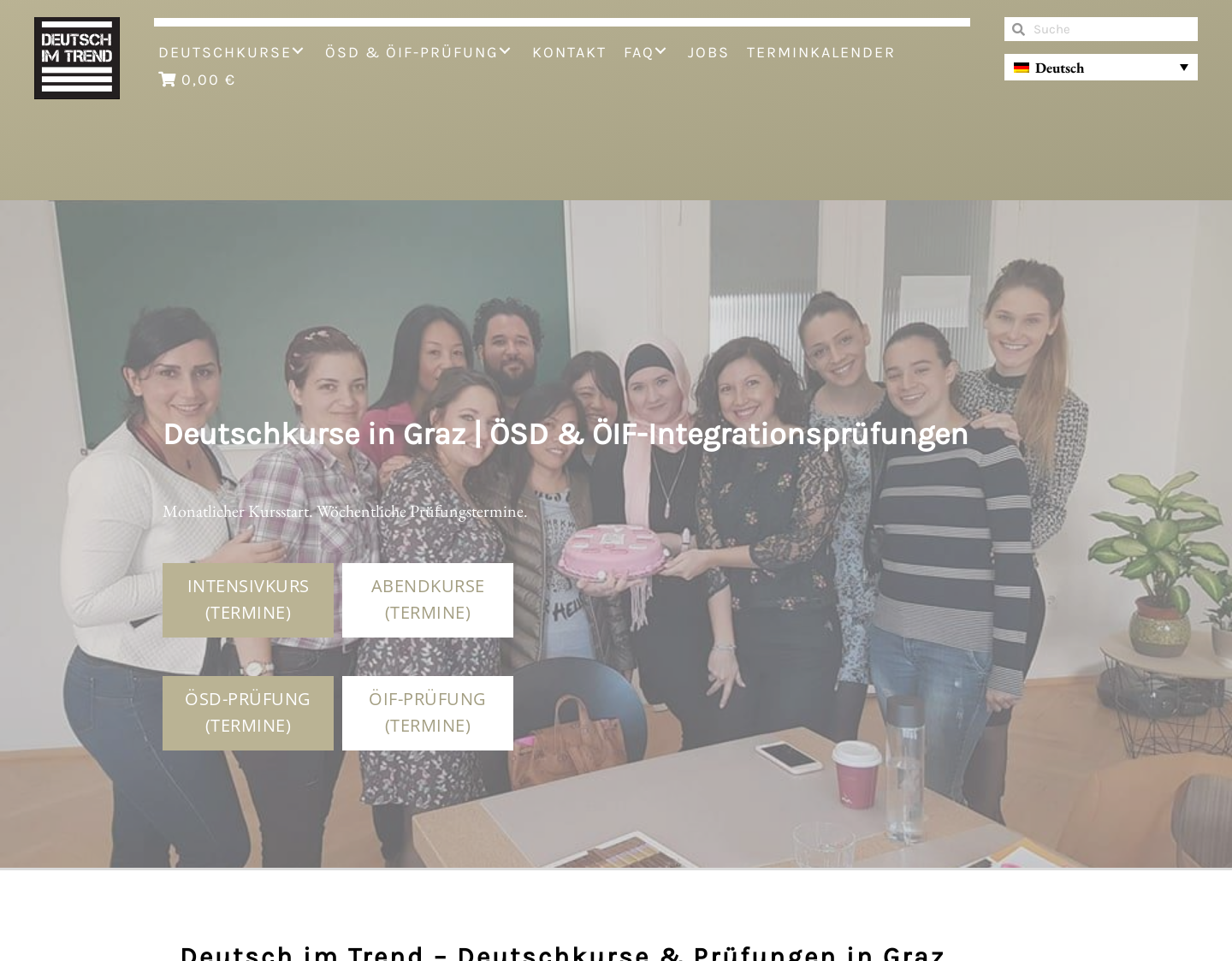 Aktuelle Website-Vorschau von Deutschkurs in Graz