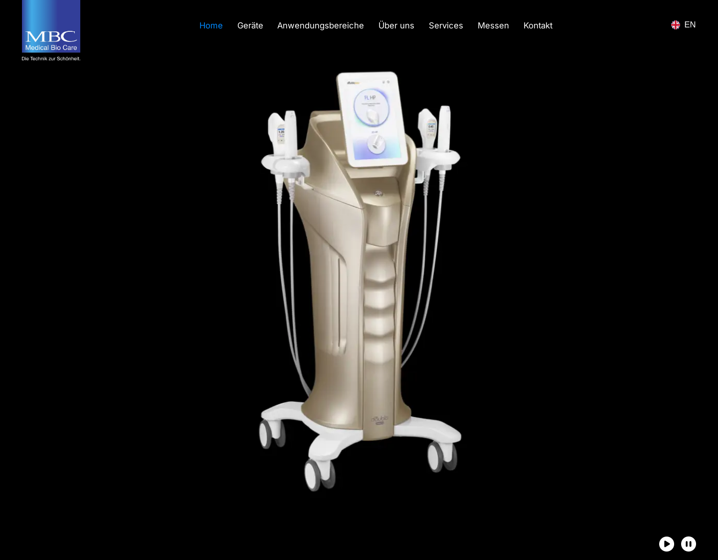 Aktuelle Website-Vorschau von MBC Medical Bio Care GmbH
