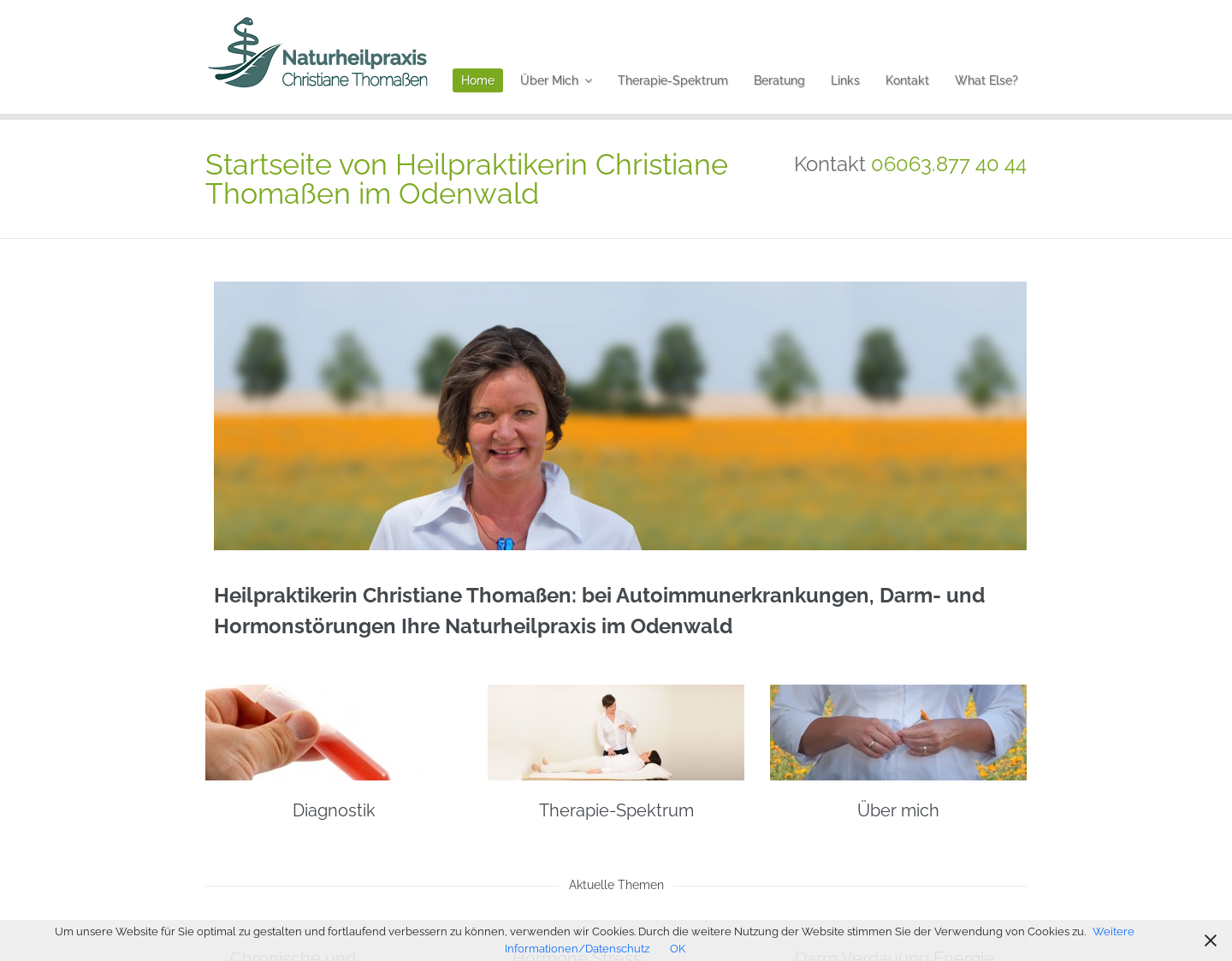 Aktuelle Website-Vorschau von Naturheilpraxis Christiane Thomaßen
