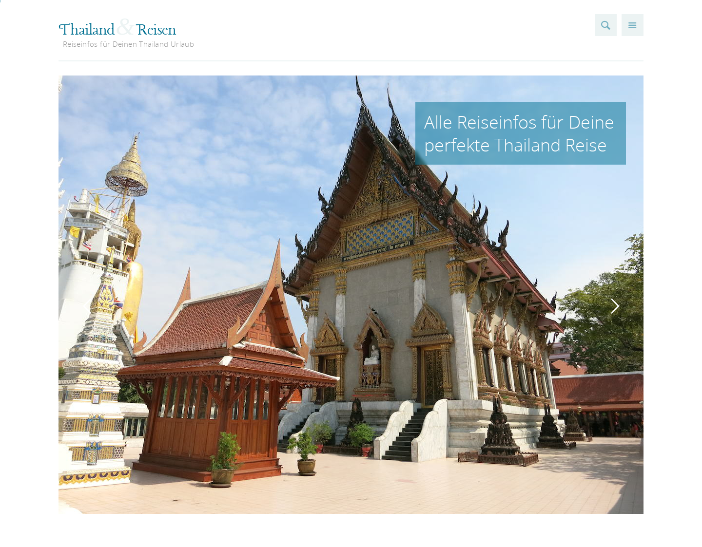 Aktuelle Website-Vorschau von Thailand Reisen