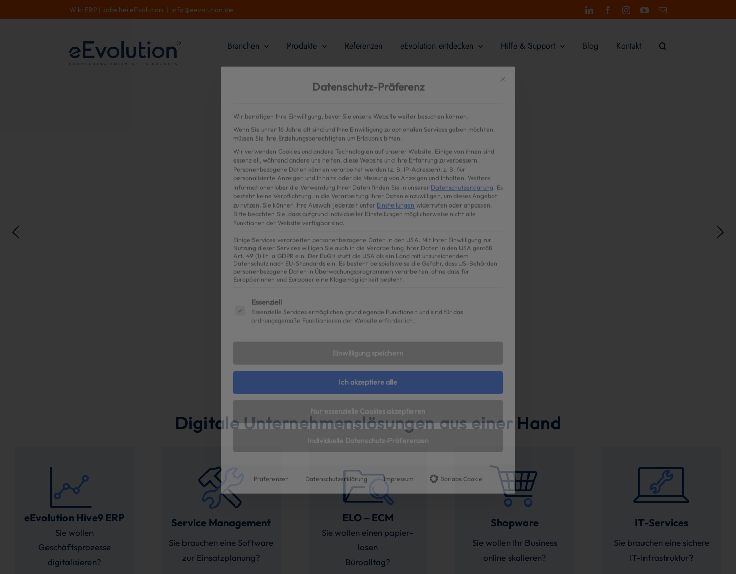 Aktuelle Website-Vorschau von Der Softwarehersteller COMPRA GmbH