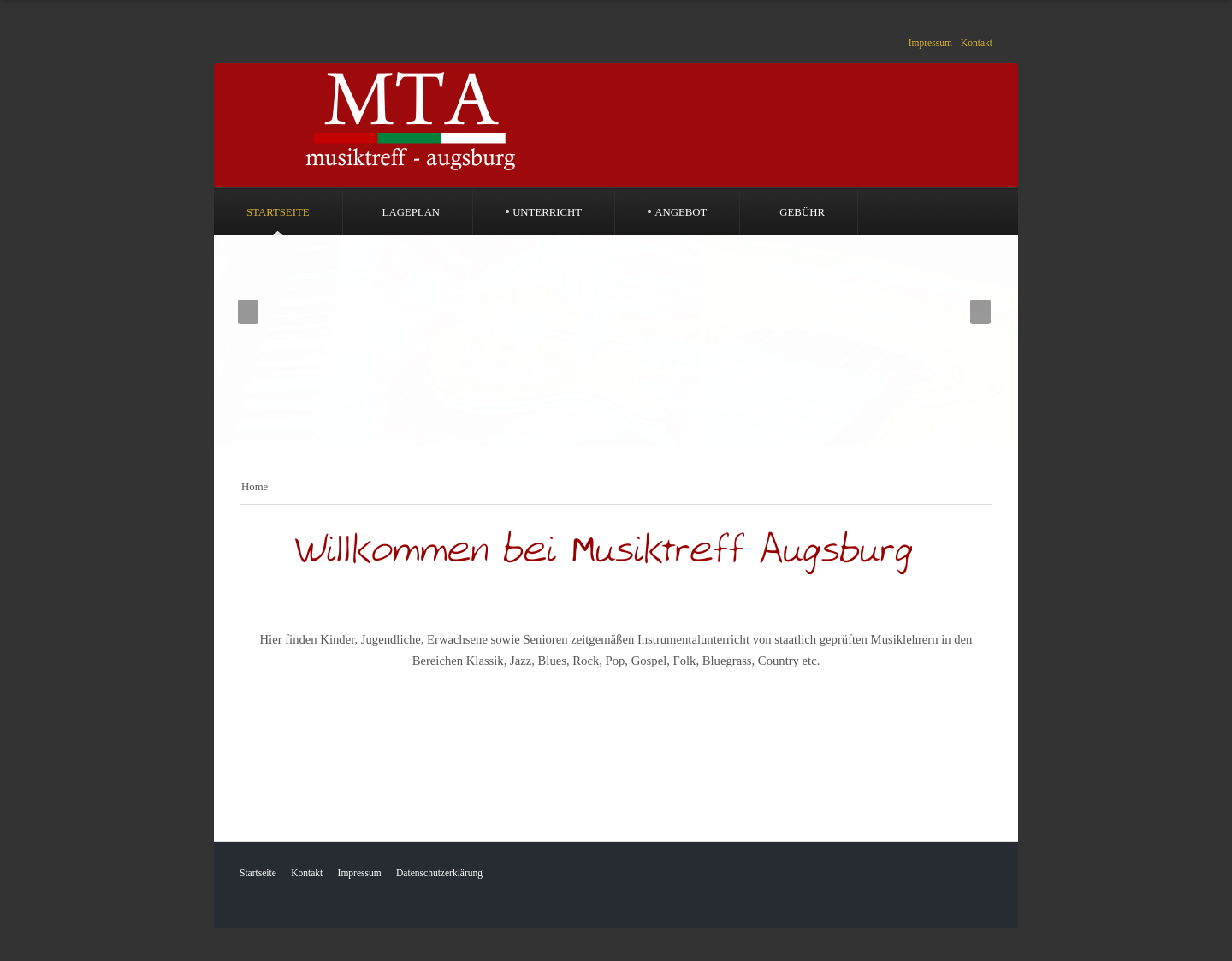 Aktuelle Website-Vorschau von Musiktreff-Augsburg, Instrumentalunterricht