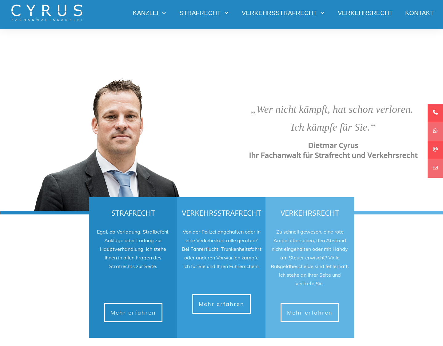 Aktuelle Website-Vorschau von Dietmar Cyrus Fachanwalt