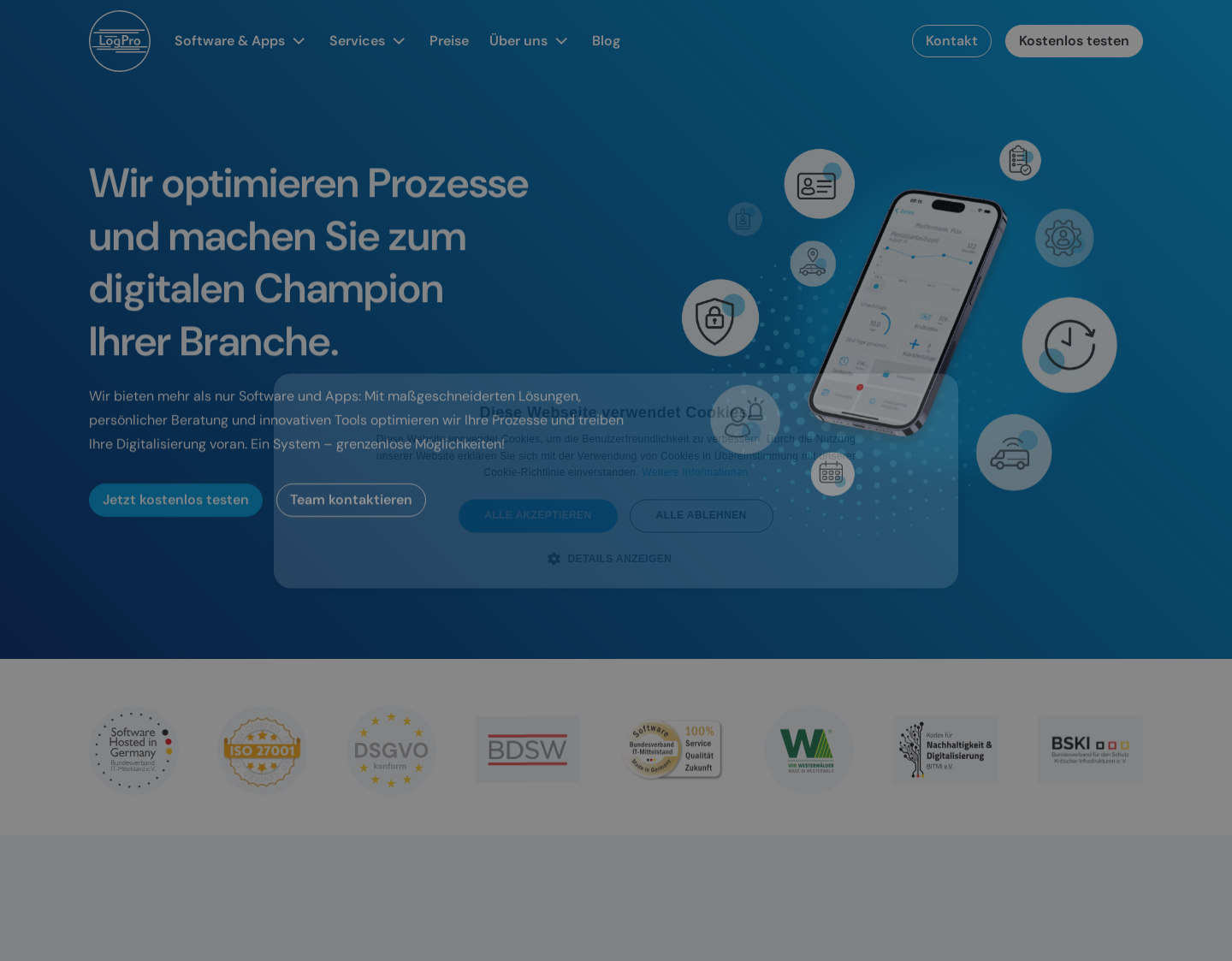 Aktuelle Website-Vorschau von VDQ Business Solutions GmbH