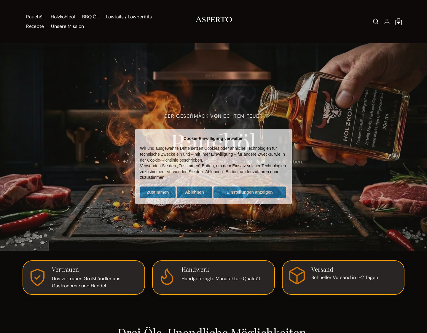 Aktuelle Website-Vorschau von Molekularküche Onlineshop