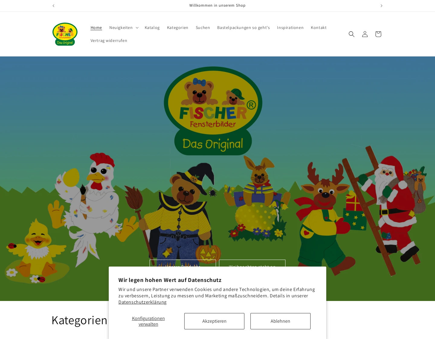 Aktuelle Website-Vorschau von Fischer Fensterbilder