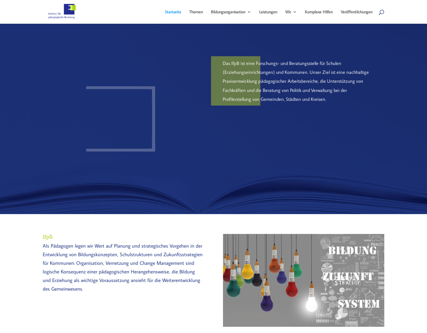 Aktuelle Website-Vorschau von Institut für pädagogische Beratung