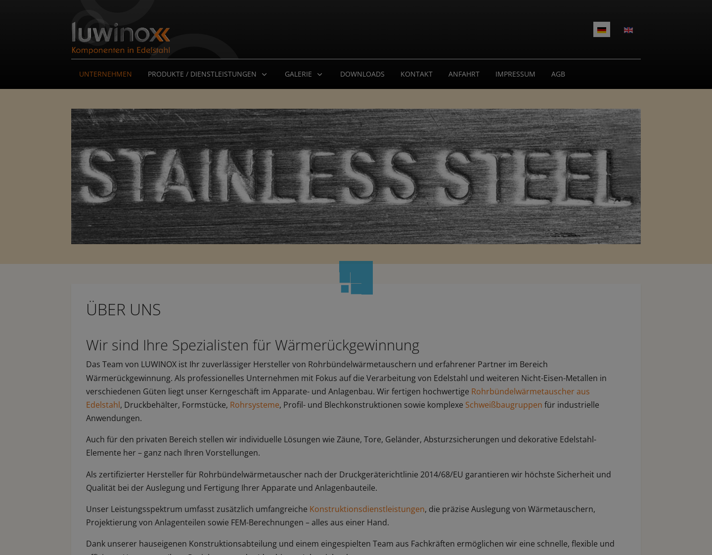 Aktuelle Website-Vorschau von Abgaswärmetauscher Edelstahl
