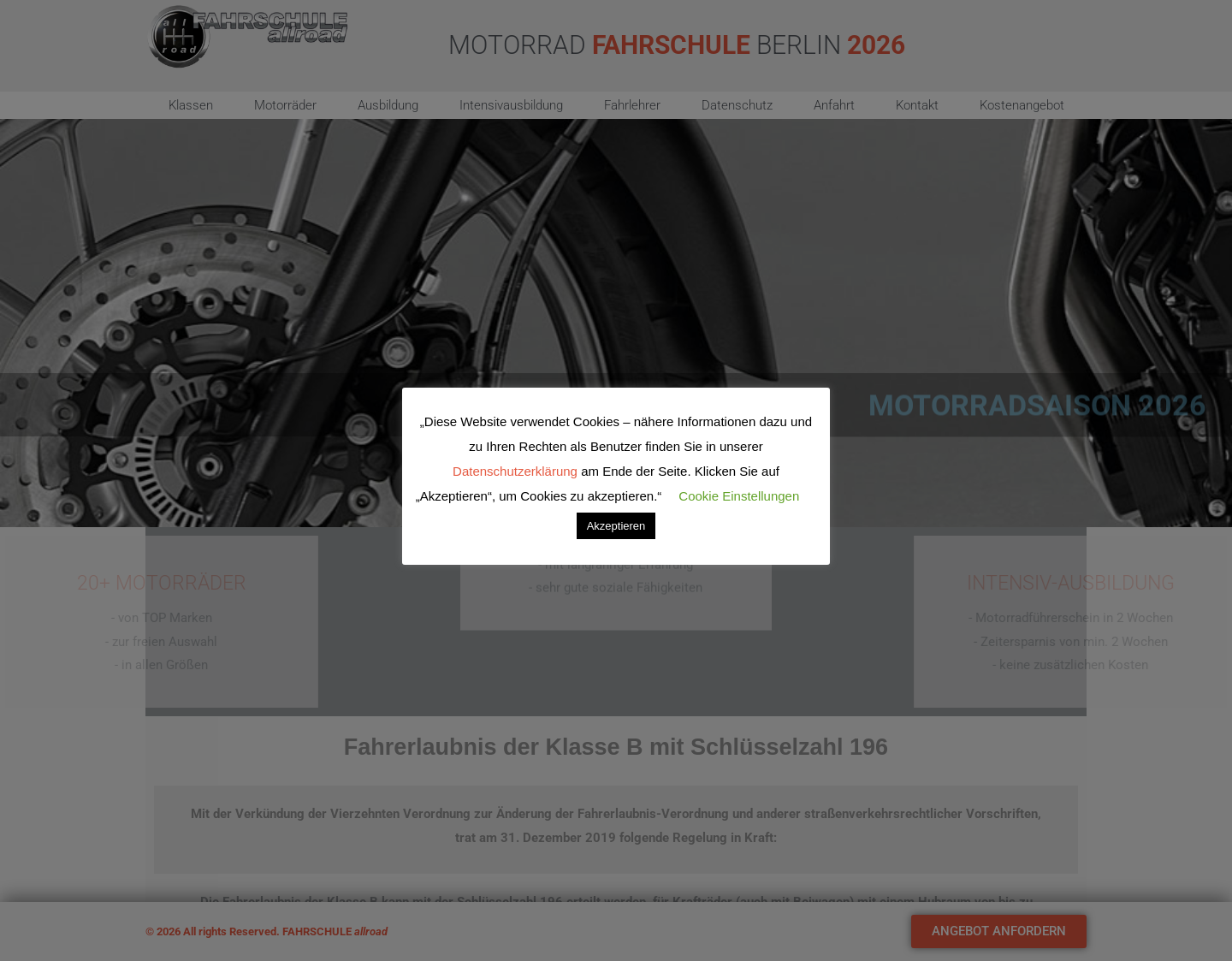Aktuelle Website-Vorschau von Motorrad Fahrschule Berlin