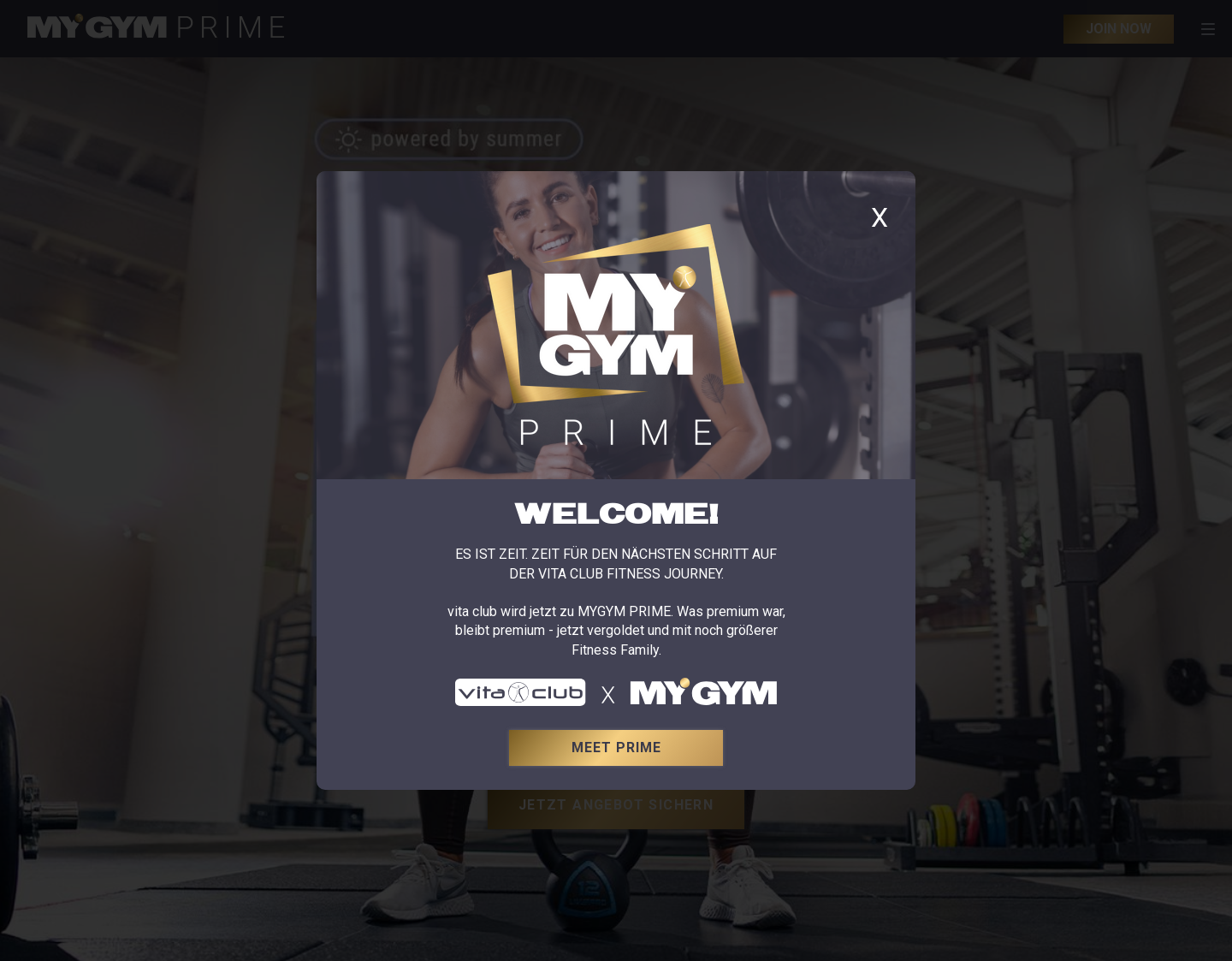 Aktuelle Website-Vorschau von vita club - Fitness Center Studio