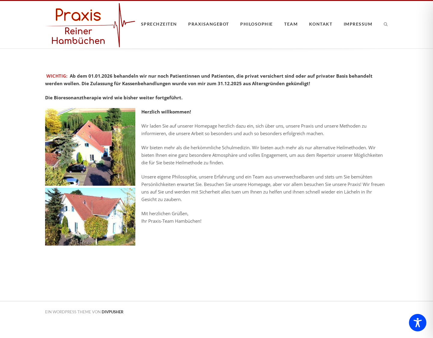 Aktuelle Website-Vorschau von Arztpraxis Reiner Hambüchen