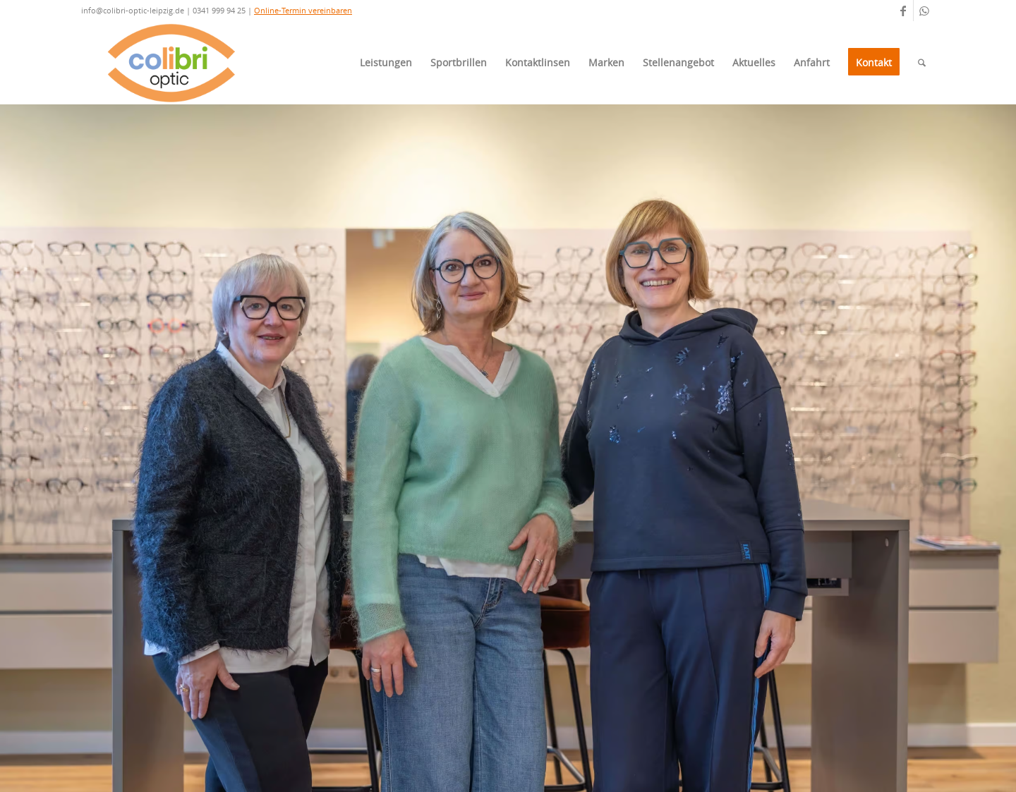 Aktuelle Website-Vorschau von colibri-optic | Optiker Leipzig