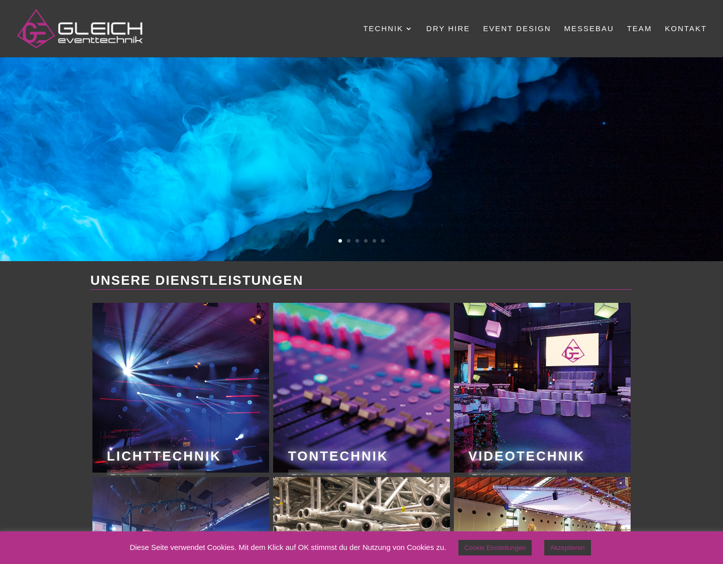 Aktuelle Website-Vorschau von Veranstaltungstechnik