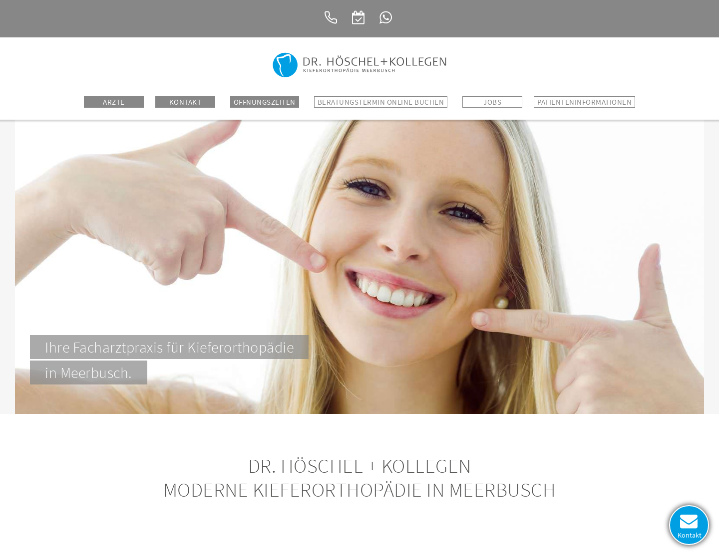 Aktuelle Website-Vorschau von Kieferorthopädie Meerbusch
