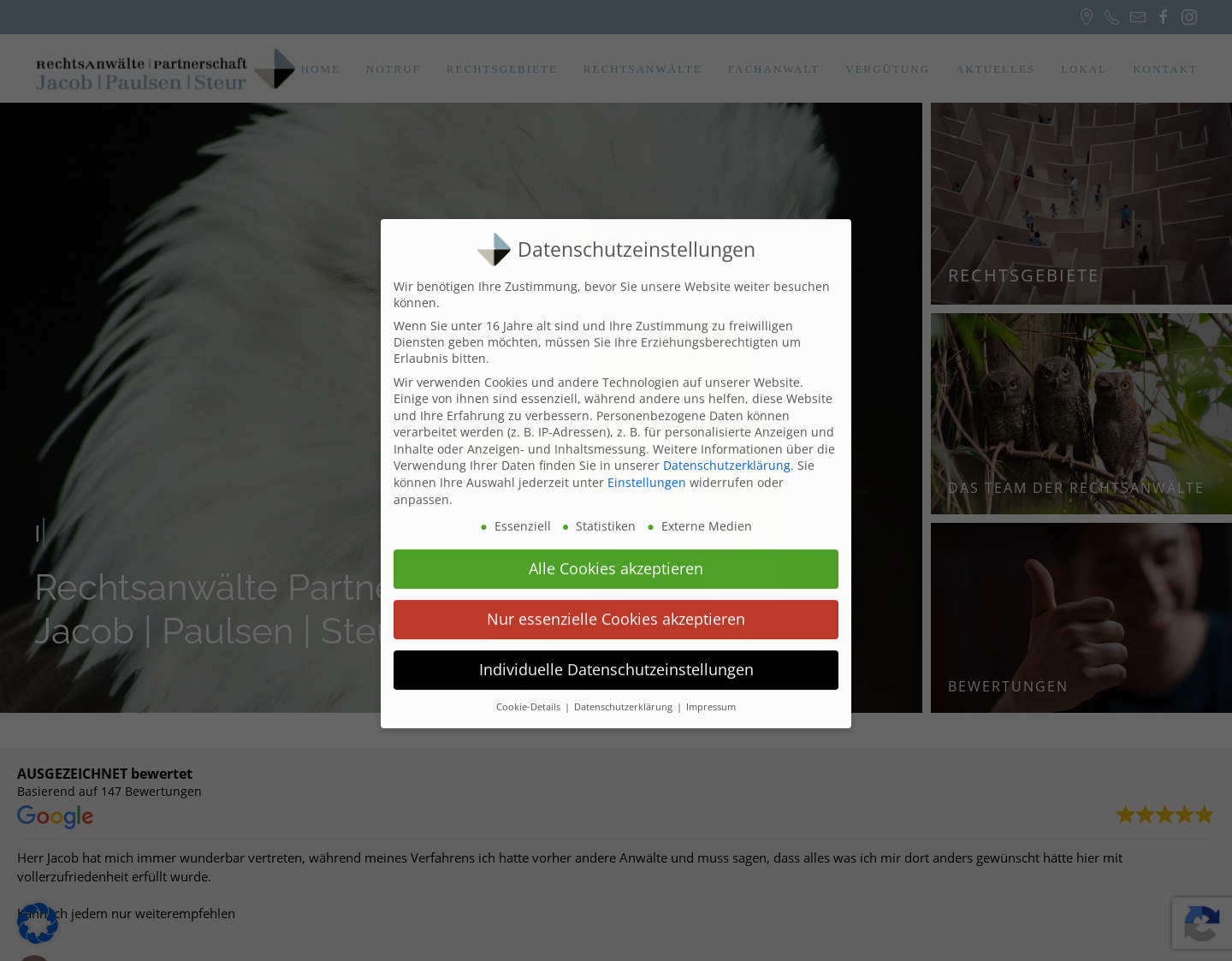 Aktuelle Website-Vorschau von Rechtsanwalt und Strafverteidiger