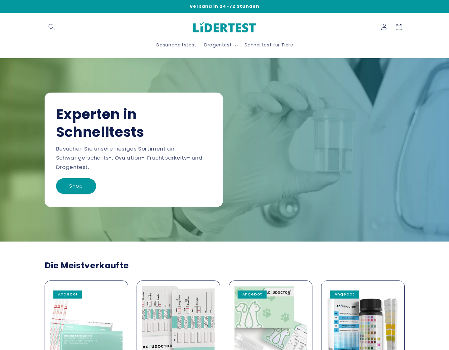 Aktuelle Website-Vorschau von Diagnose Tests!