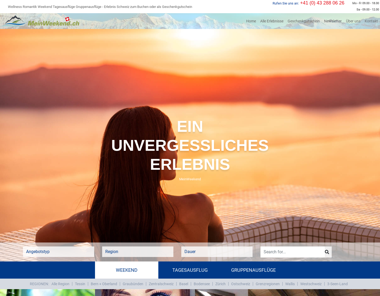Aktuelle Website-Vorschau von Ideen für ein tolles Wochenende