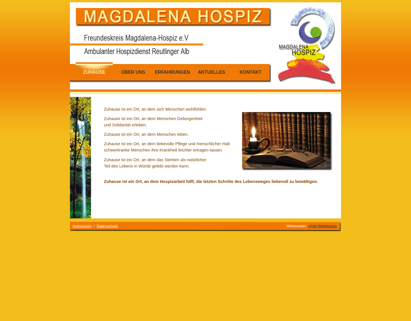 Aktuelle Website-Vorschau von Magdalena-Hospiz