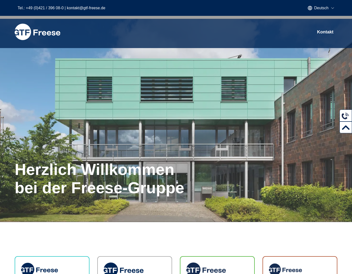 Aktuelle Website-Vorschau von GTF Freese