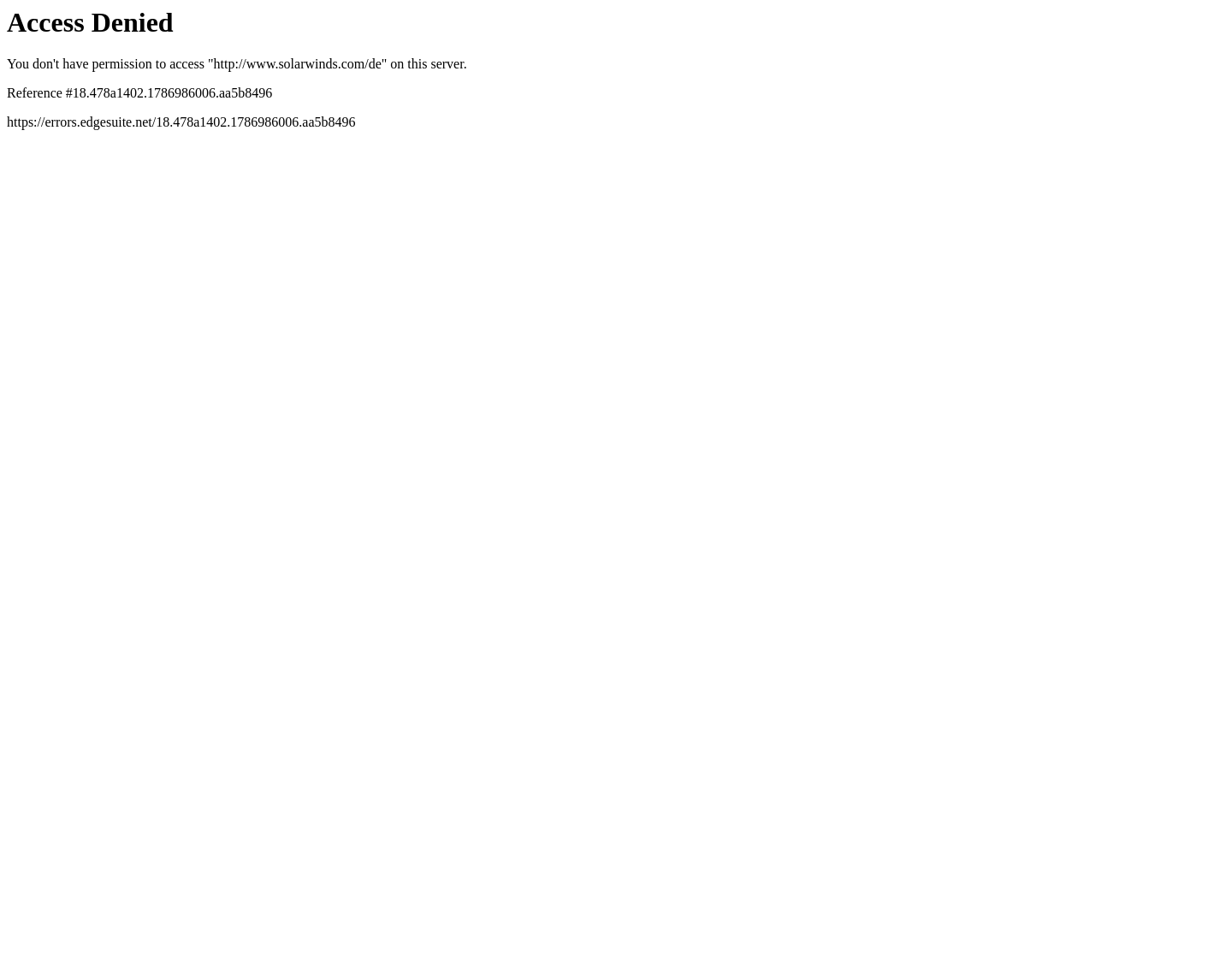 Aktuelle Website-Vorschau von SolarWinds - The Power to Manage IT
