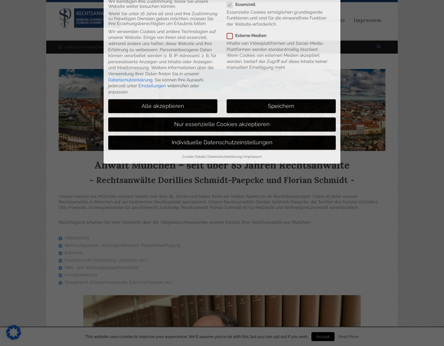 Aktuelle Website-Vorschau von Die Anwälte für das Thema Betreuung