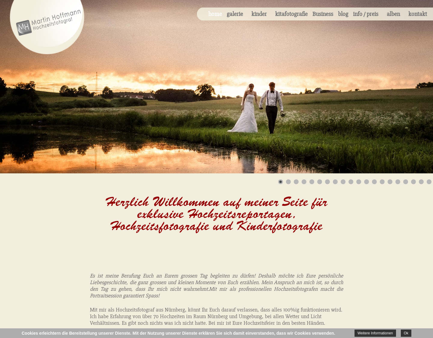 Aktuelle Website-Vorschau von Hochzeitsfotograf - Hoffmann Nürnberg