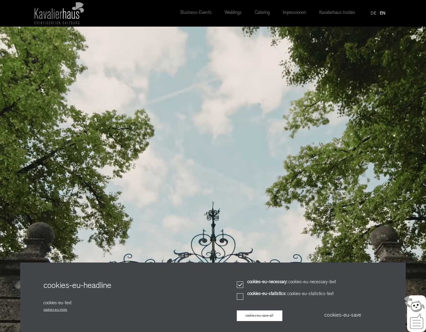 Aktuelle Website-Vorschau von Kavalierhaus Klessheim Salzburg