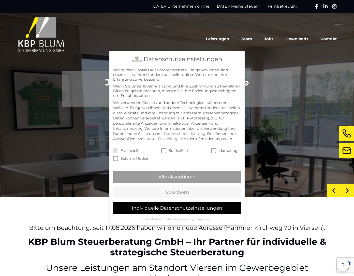 Aktuelle Website-Vorschau von KBP Klemm+Blum