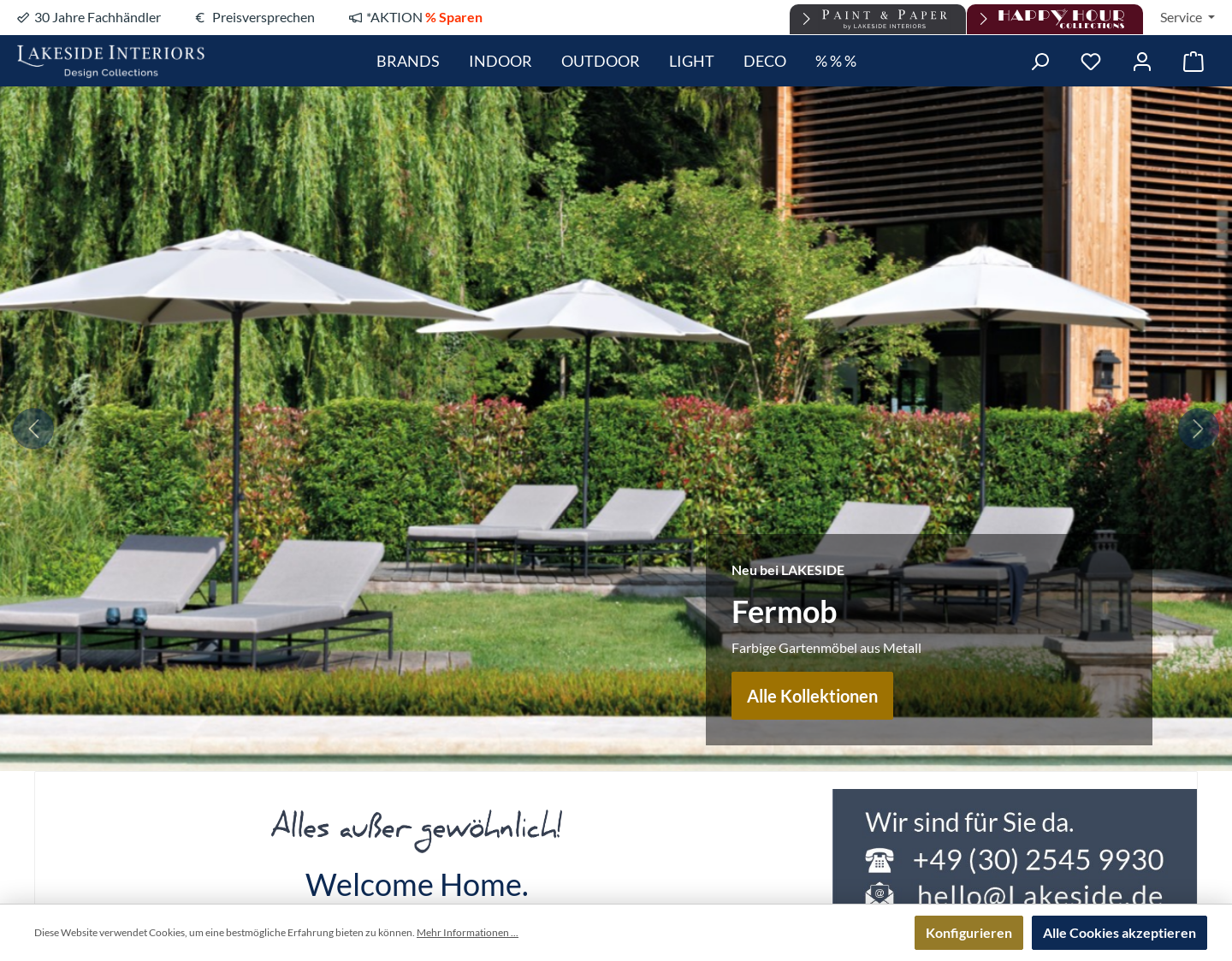 Aktuelle Website-Vorschau von LAKESIDE INTERIORS-Home Collections