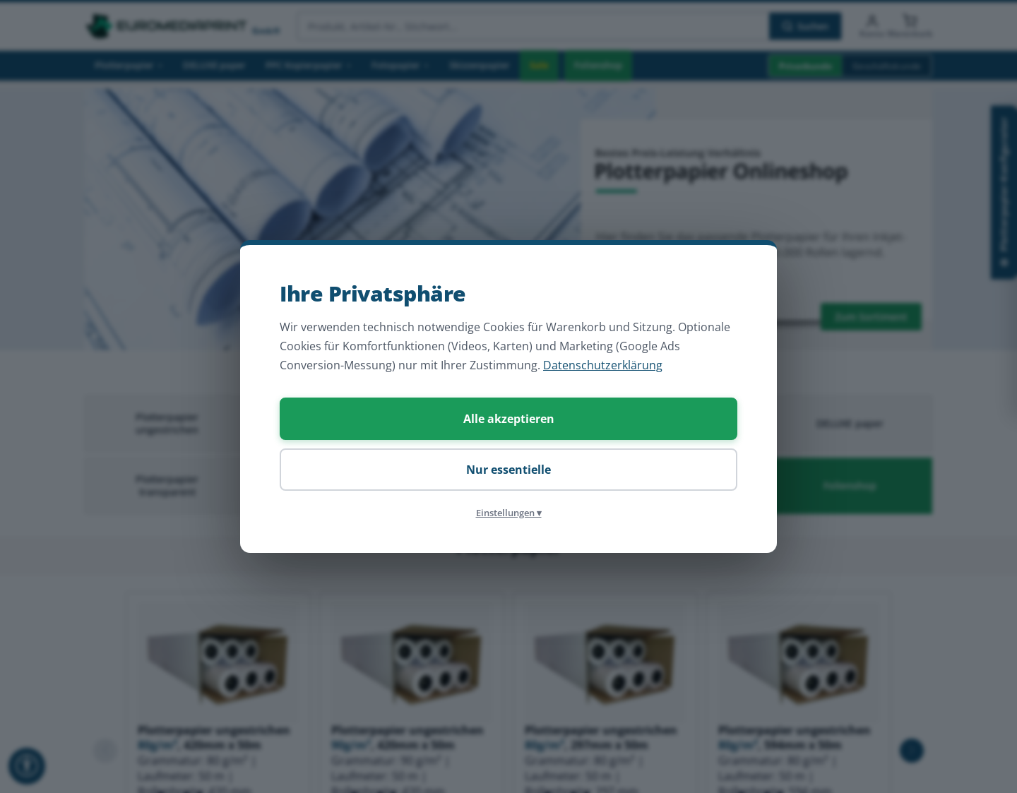 Aktuelle Website-Vorschau von Euromediaprint UG