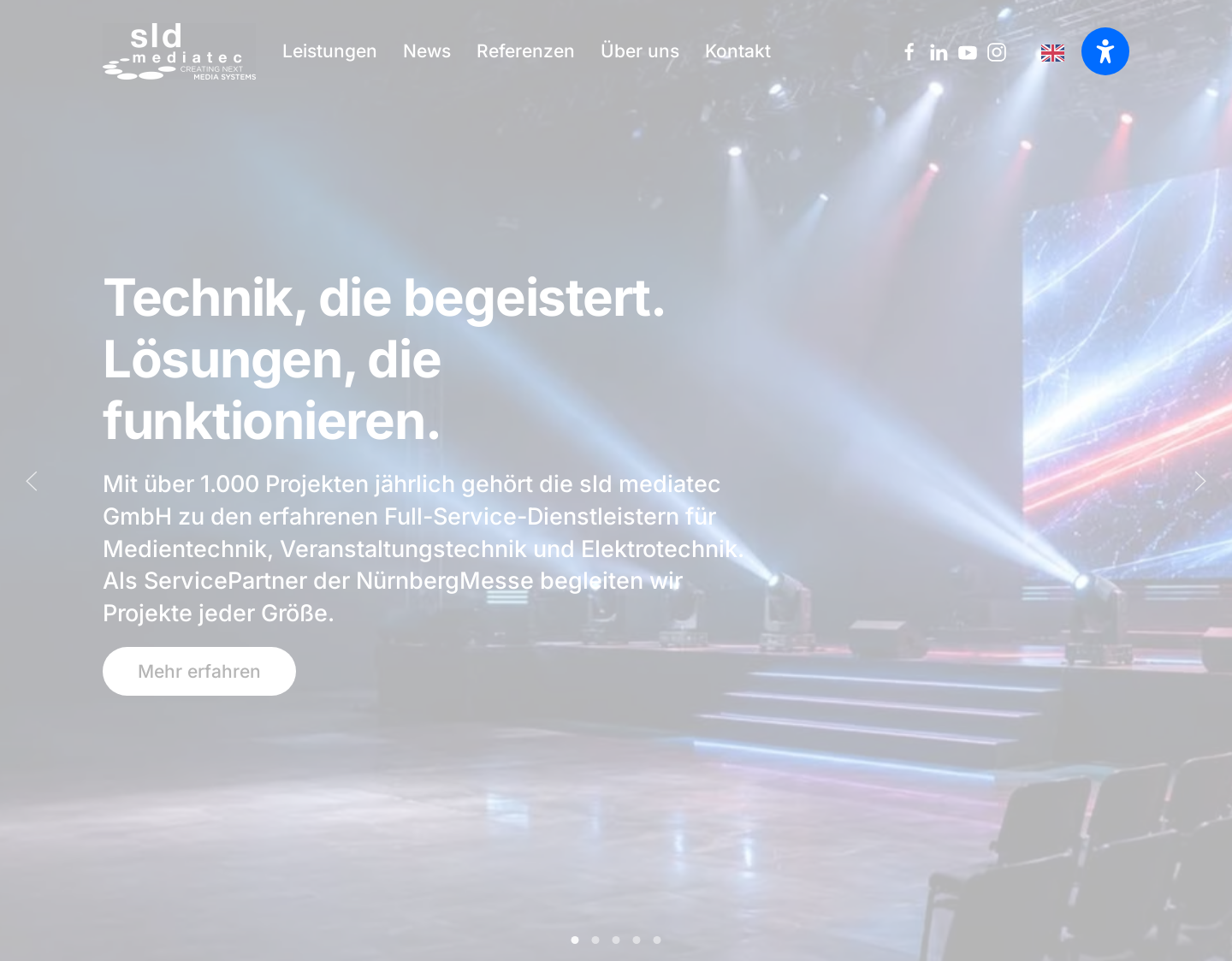 Aktuelle Website-Vorschau von Medientechnik installation