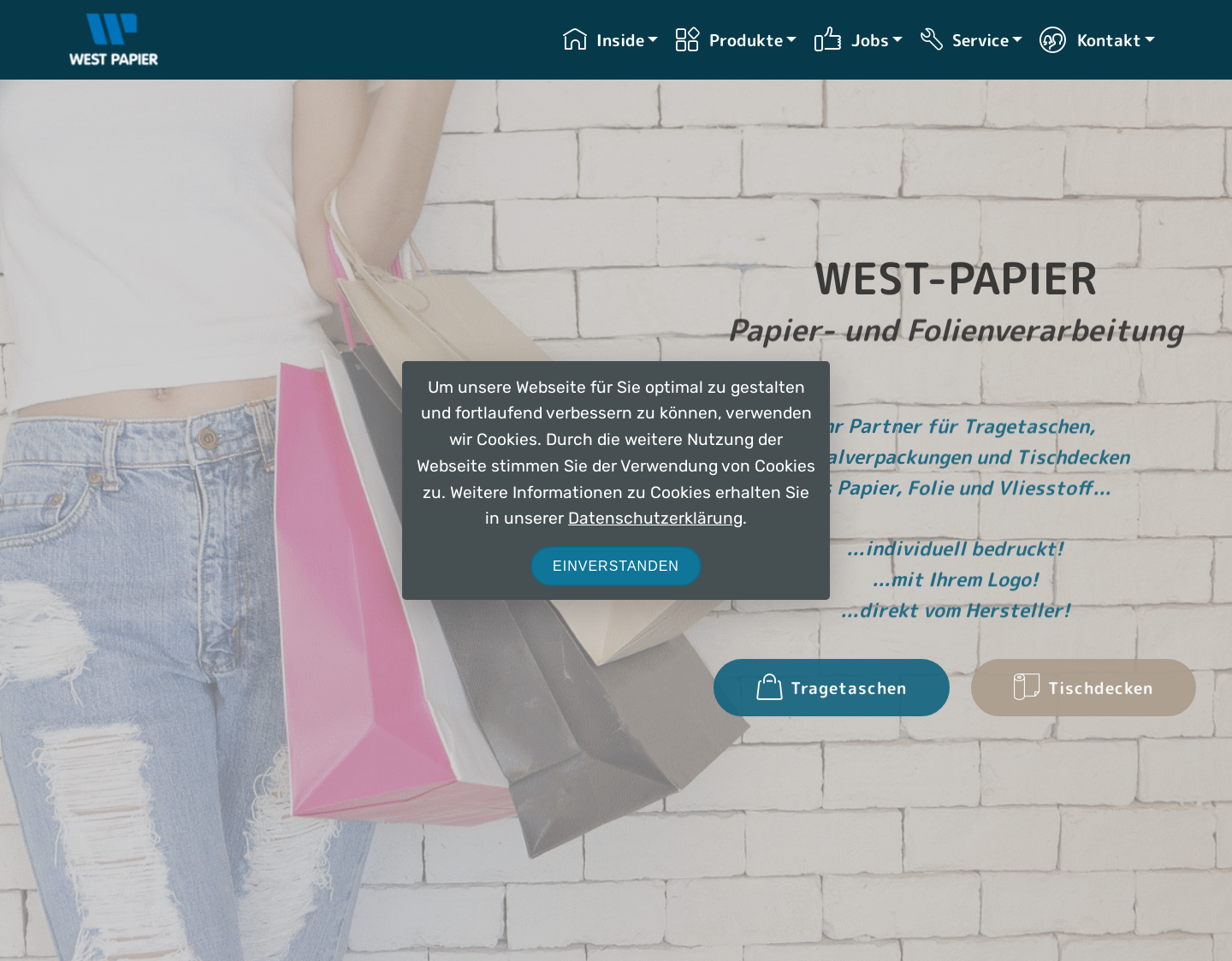 Aktuelle Website-Vorschau von Bedruckte Messetaschen