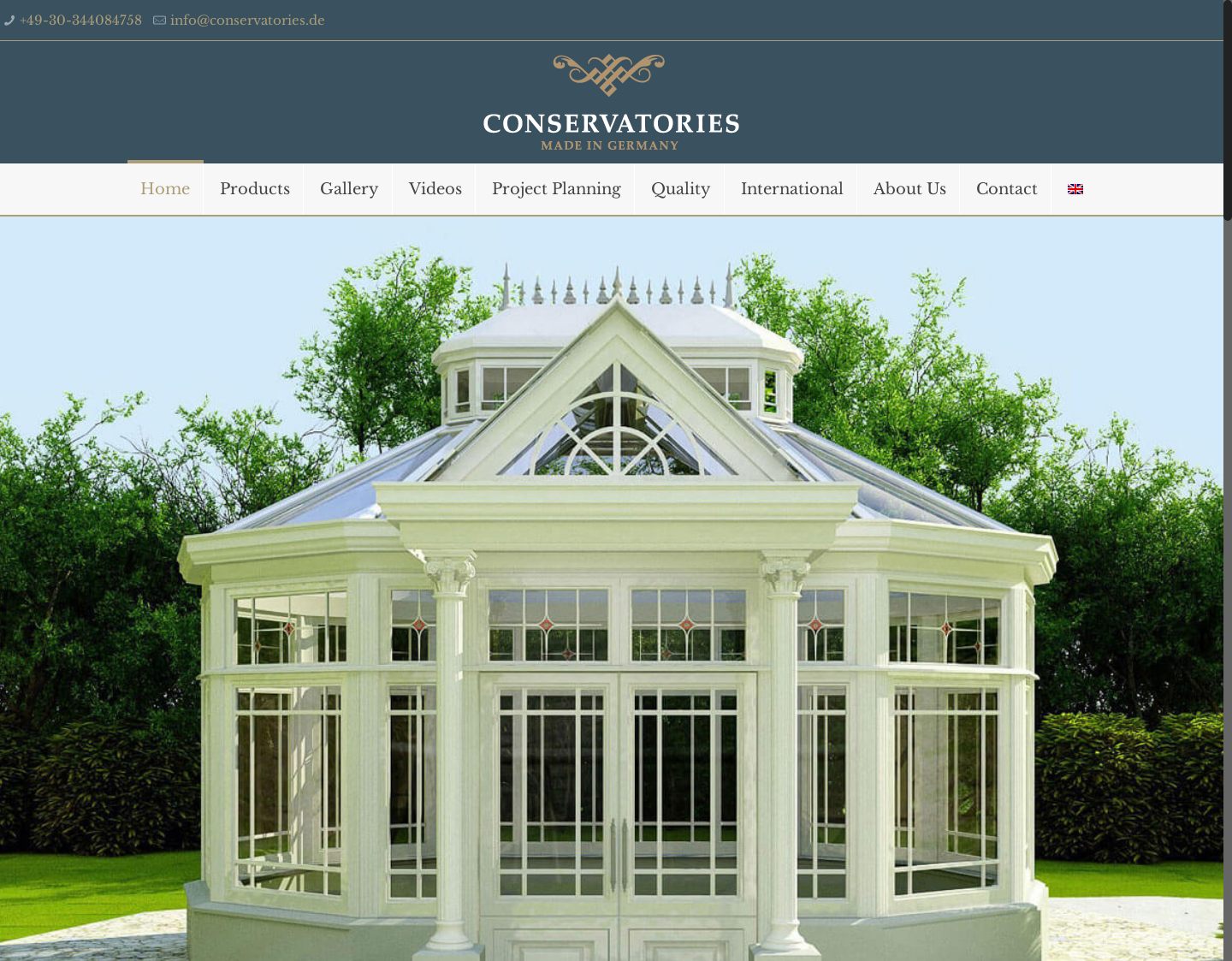 Aktuelle Website-Vorschau von H & R Conservatories