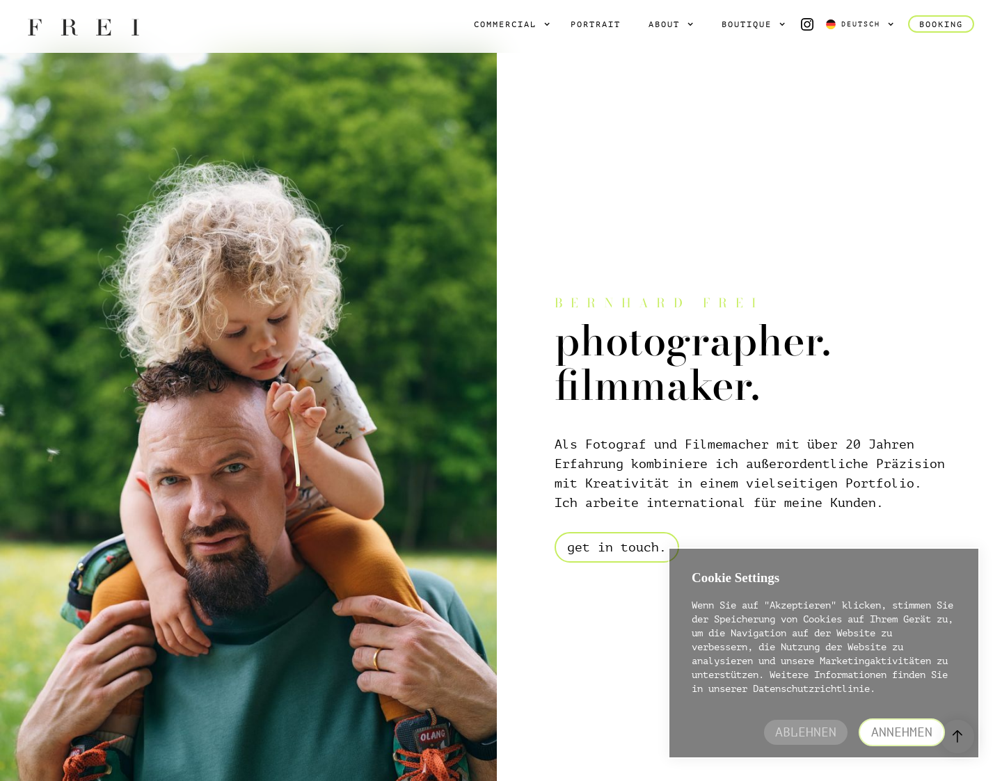Aktuelle Website-Vorschau von Industriefotografie