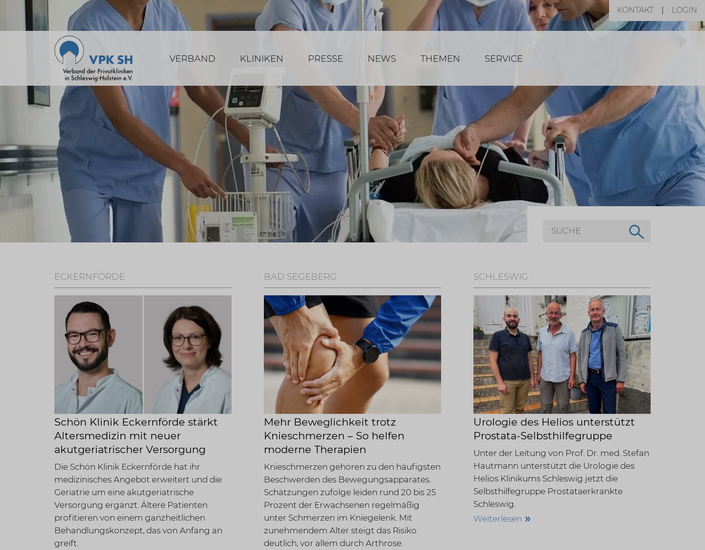 Aktuelle Website-Vorschau von Reha zwischen den Meeren