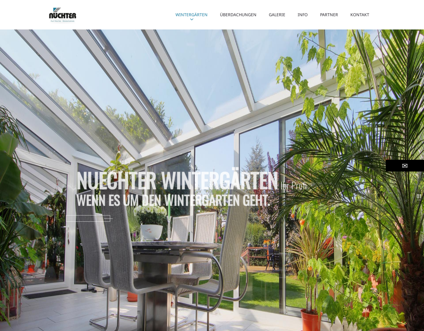 Aktuelle Website-Vorschau von Spezialist für Wintergärten