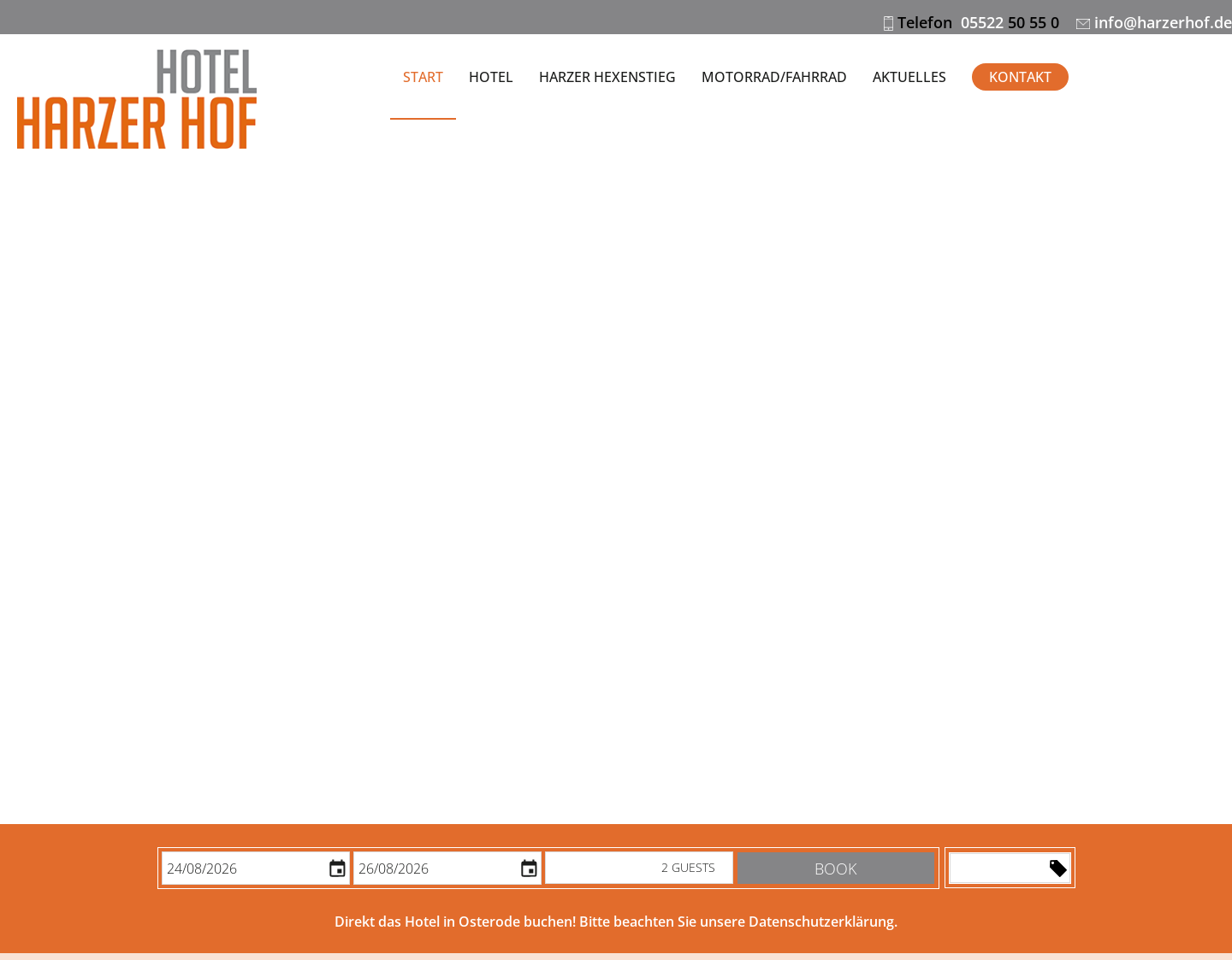 Aktuelle Website-Vorschau von Hotel Harzer Hof