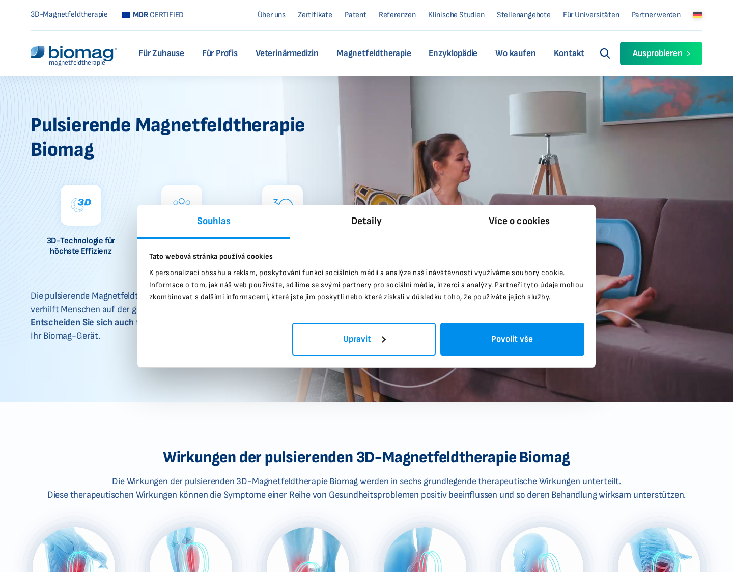 Aktuelle Website-Vorschau von Pulsierende Magnetfeldtherapie