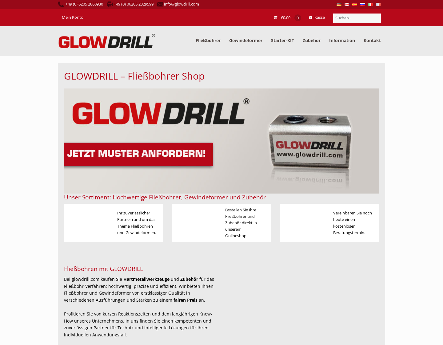 Aktuelle Website-Vorschau von Infothek für Fließbohrer