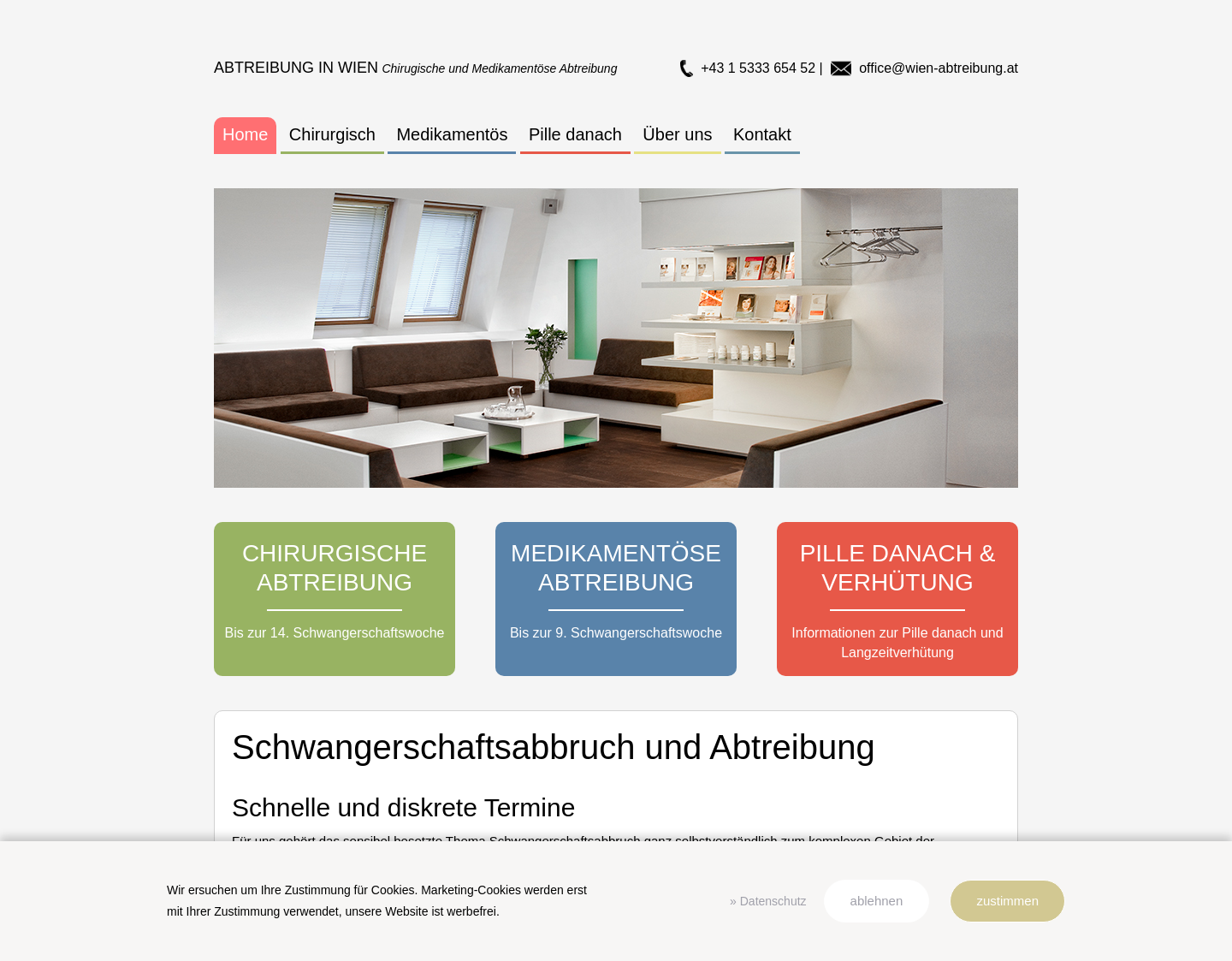 Aktuelle Website-Vorschau von Zentrum für Abtreibung